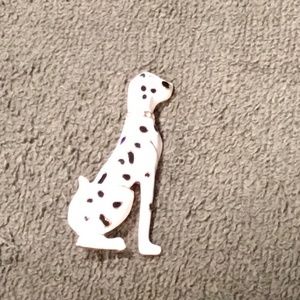 Vintage 1970s Enamel Dalmatian Pin